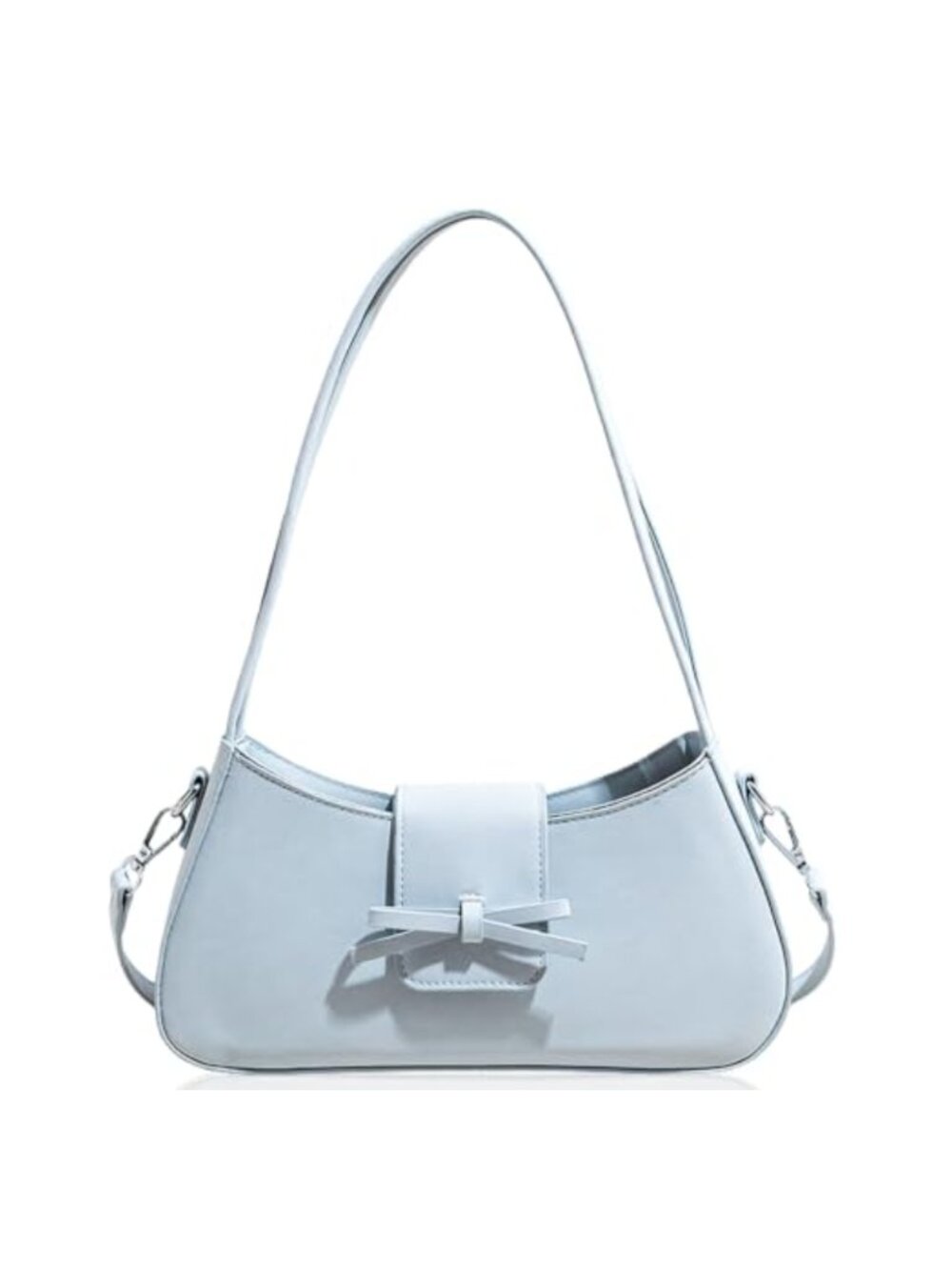 Trendy Blue Shoulder Bag Women Purse Handbags Coquette Bow Y2k Bag Small Hobo